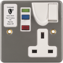 SOCKET SW RCD 1G METAL