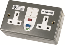 Timeguard RCD07MAVN RCD Twin Metal Socket Active