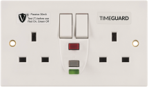 Timeguard 13A 2 Gang Passive RCD Socket White