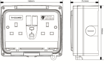 SOCKET SW 2G RCD (PASSIV