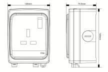 SOCKET SW 1G 13A DP IP66