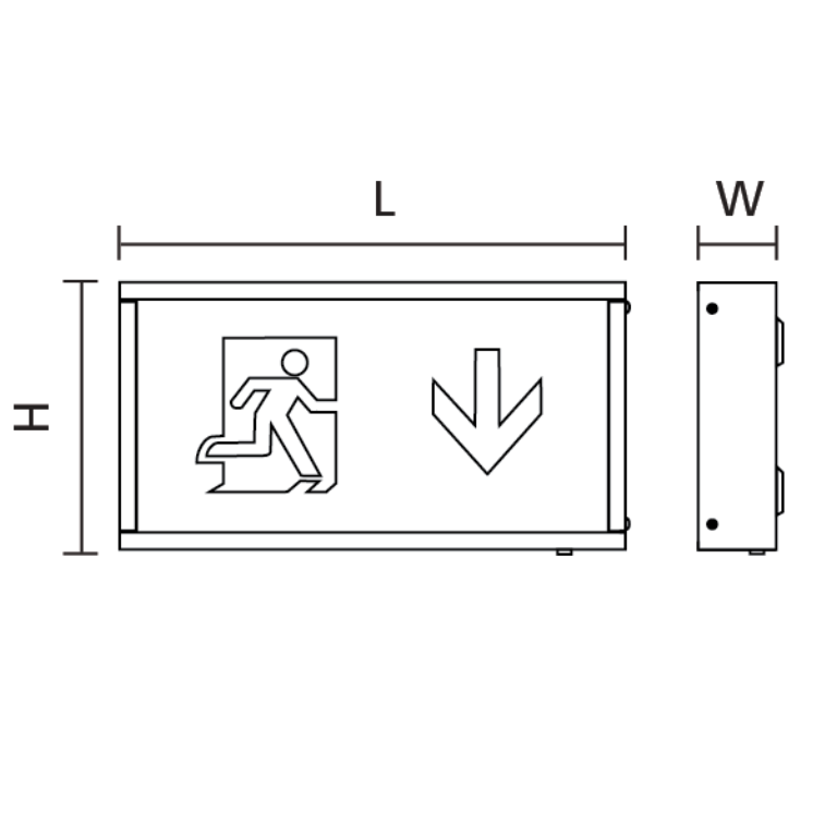 LED EXIT BOX EMER 5W