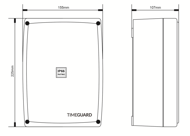 TIMEGUARD WPM02 IP66 OUTDOOR CONNECT-2 MINI ADAPTABLE BOX | 225MM x 155MM x 107MM