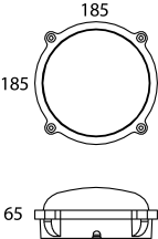 Bulkhead LED Energy Saving Round Super Slimline 15W 900lm IP65