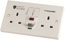 Timeguard 13A 2 Gang Passive RCD Socket White