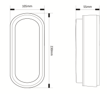 LED BULKHEAD 12W OVA 230