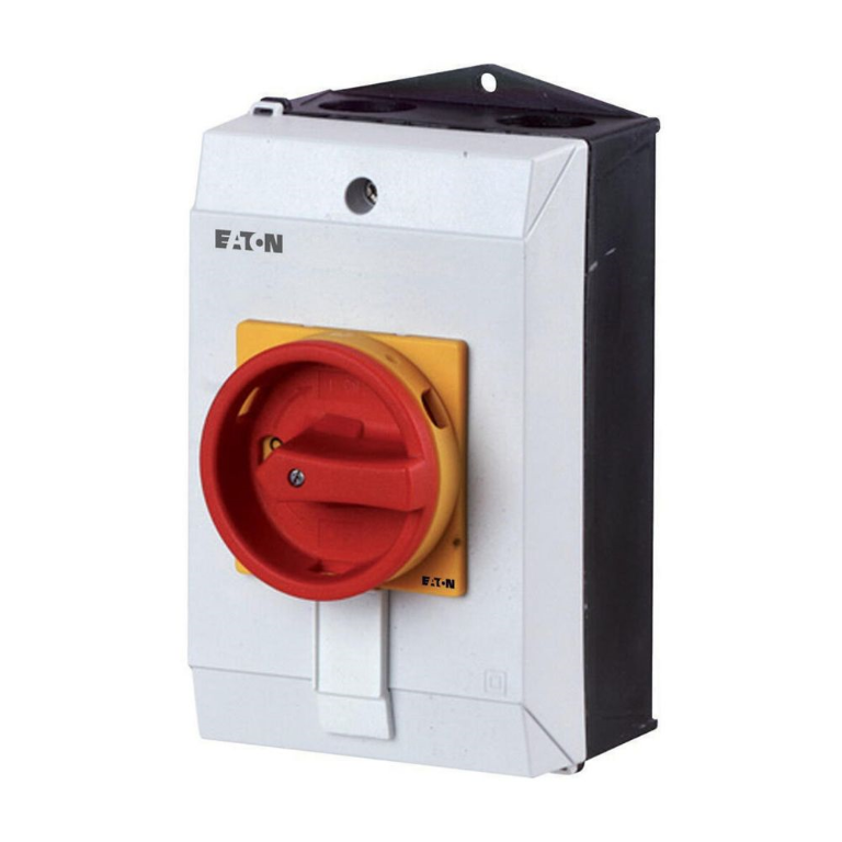 Enclosed Isolator 25A 3P Red/Yellow