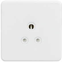 Screwless 5A Unswitched Round Socket - Matt White