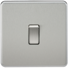 Screwless 10AX 1G 2-Way Switch - Brushed Chrome