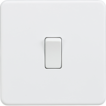 Screwless 10AX 1G 2-Way Switch - Matt White