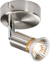 Knightsbridge 50W GU10 Single Spotlight Brushed Chrome