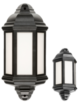 HALF LANTERN BLK 8W LED