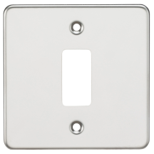 Flat plate 1G grid faceplate - polished chrome