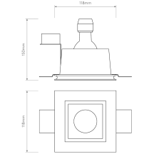 Astro 1253002 Blanco Square Fixed Plaster