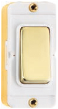 Grid-IT 20AX Intermediate Rocker Module Polished Brass/White