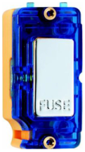 Grid-IT Bright Chrome 13A Fuse Grid Fix Module With Blue Neon