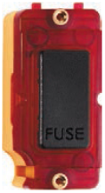 Grid-IT Black 13A Fuse Grid Fix Module With Red Neon