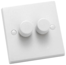 Hamilton 2G 400W Push On/Off Resistive Dimmer Switch White