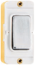 Grid-IT 20AX 2W Rocker Module Satin Chrome/White