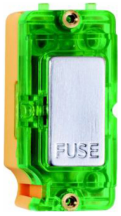 Grid-IT Stainless Steel 13A Fuse Grid Fix Module With Green Neon