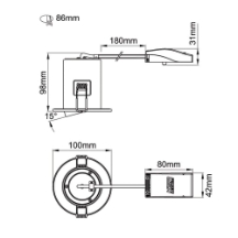 DOWNLIGHT GU10 TILT IP20