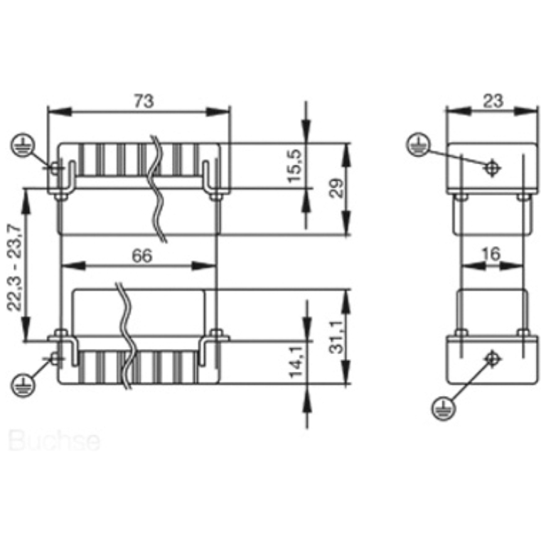 16 Pin Female Insert 250V