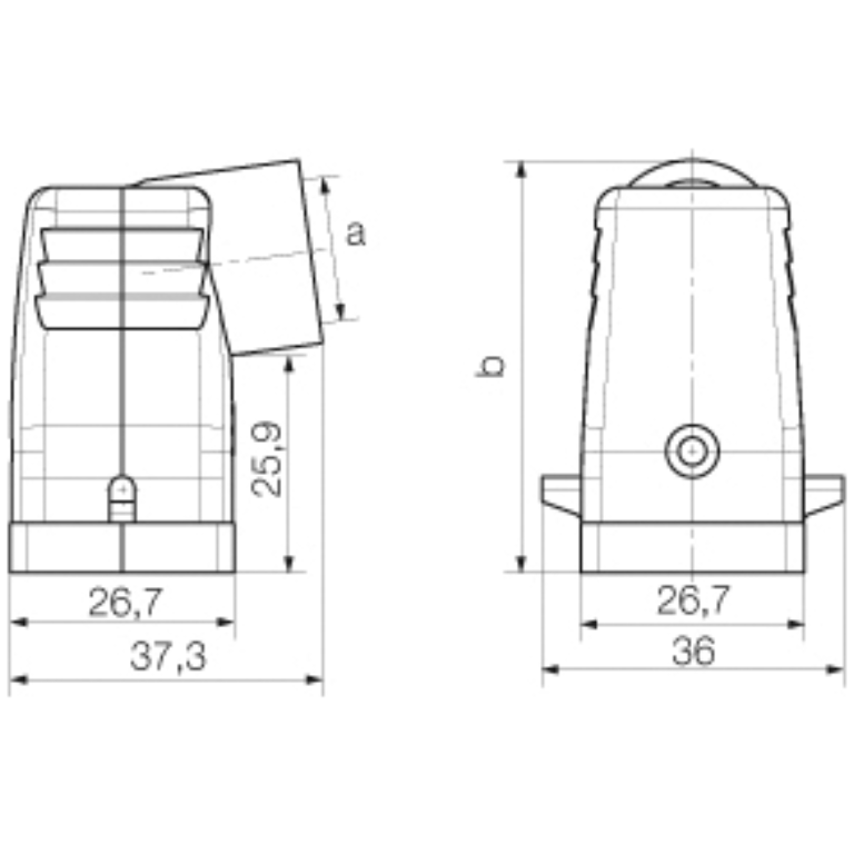 3 Pin Hood Side Entry M20