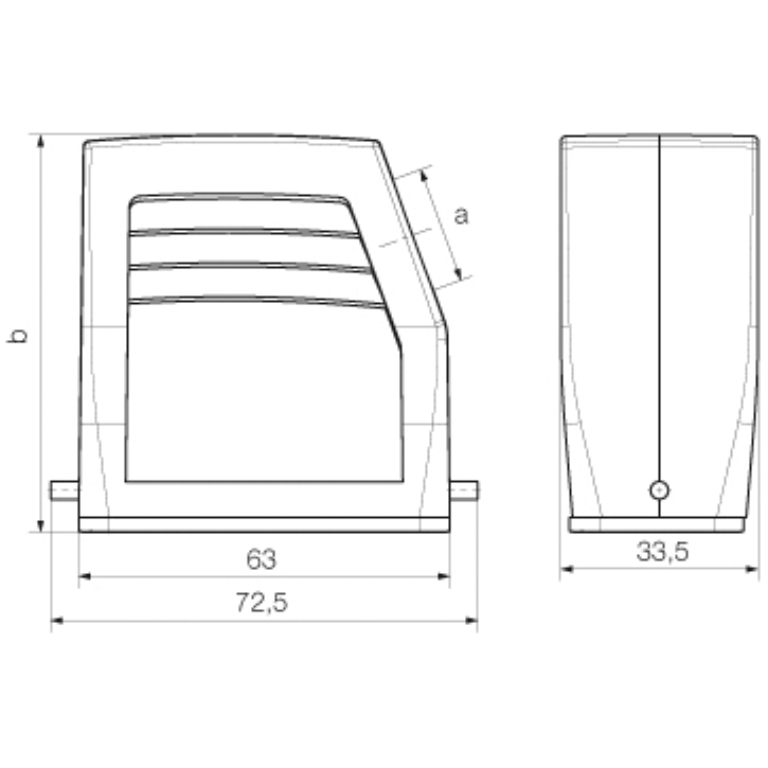 10 Pin Hood Side Entry M20