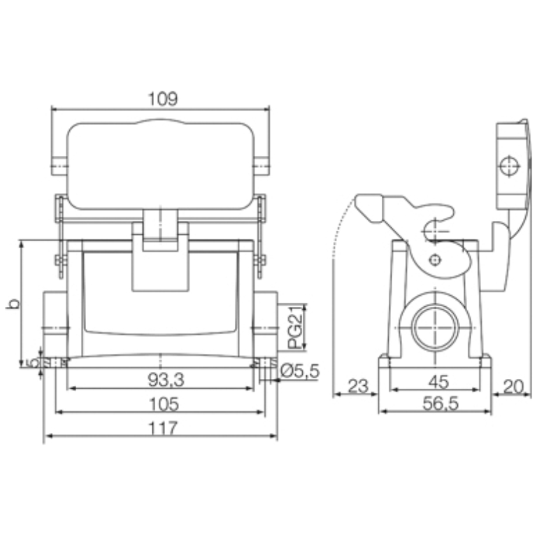 16 Pin Base Housing With Cover