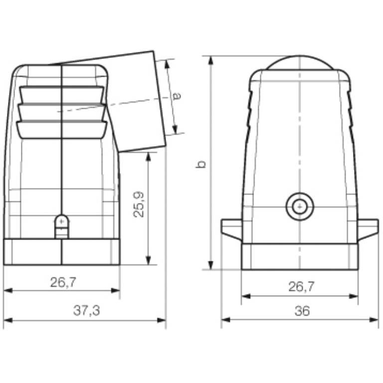 3/4 Pin Hood Side Entry M20