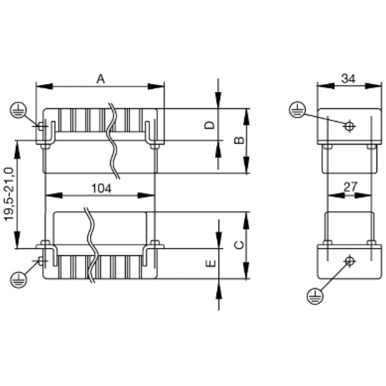 24 Pin Male Insert