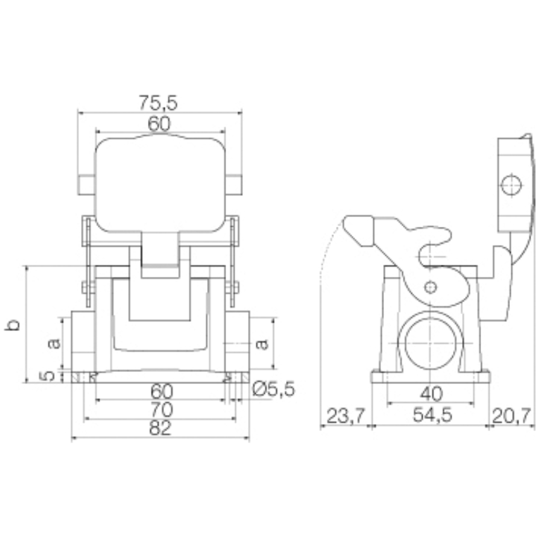 6 Pin Base Housing M20