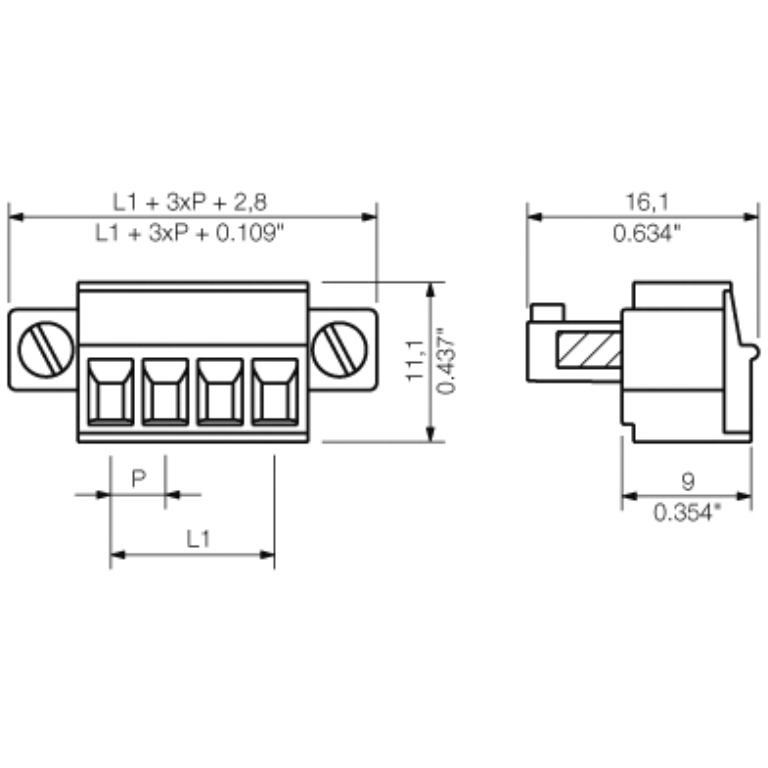 PCB Plug In Connector BCZ 3.81/08/180F SN BK BX