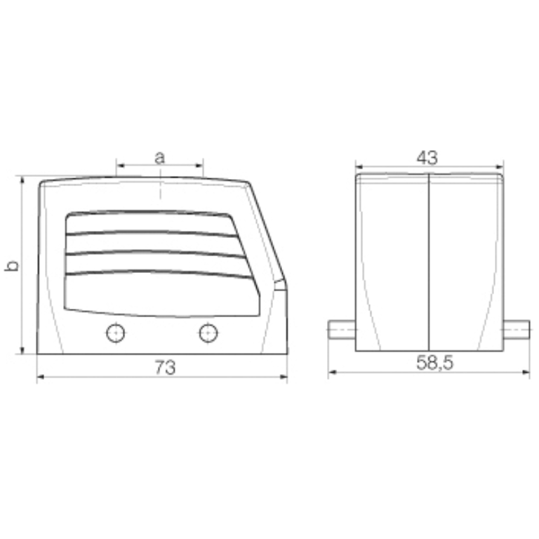 10 Pin Hood Top Entry M25