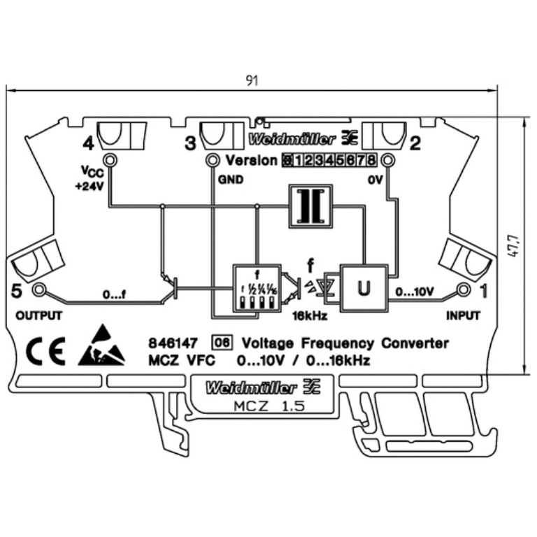 Converter DC-Frequency MCZ VFC 0-10V