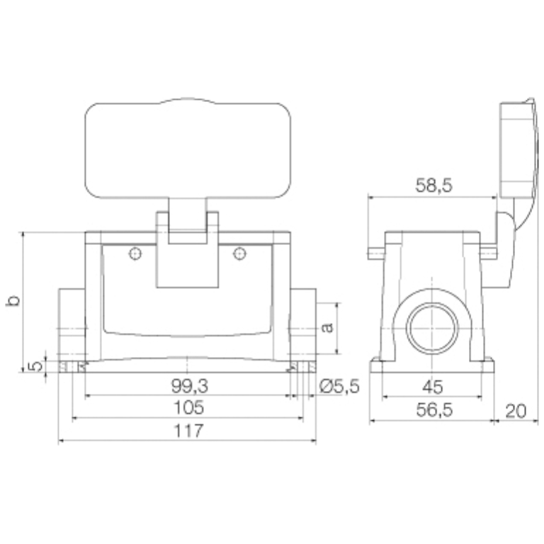 16 Pin Base Housing With Cover