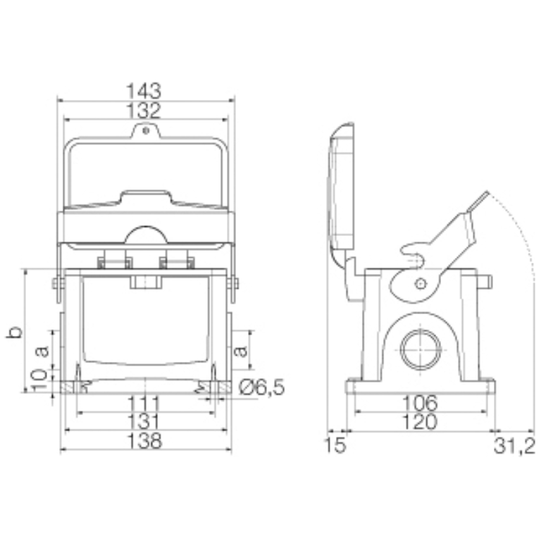 48 Pin Base Housing With Cover M32