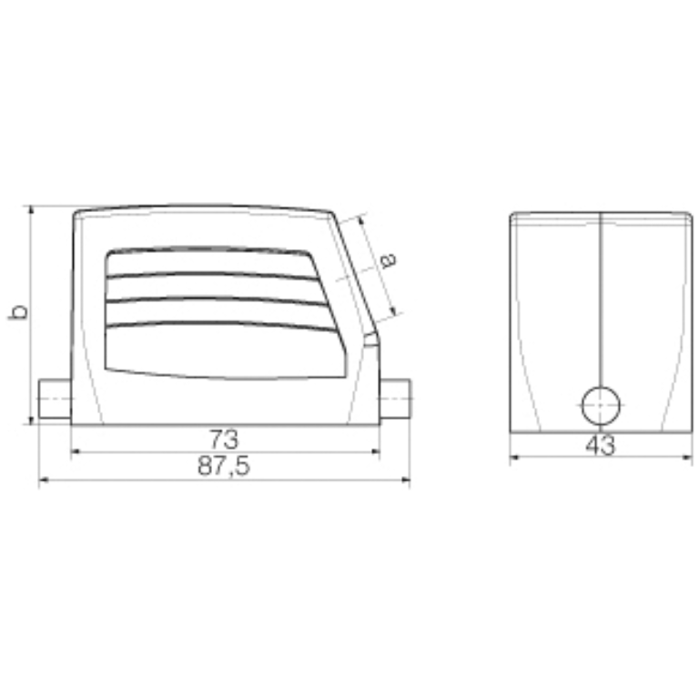 10 Pin Hood Side Entry M25