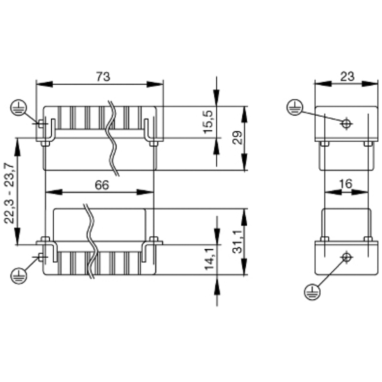 16 Pin Male Insert 17-32