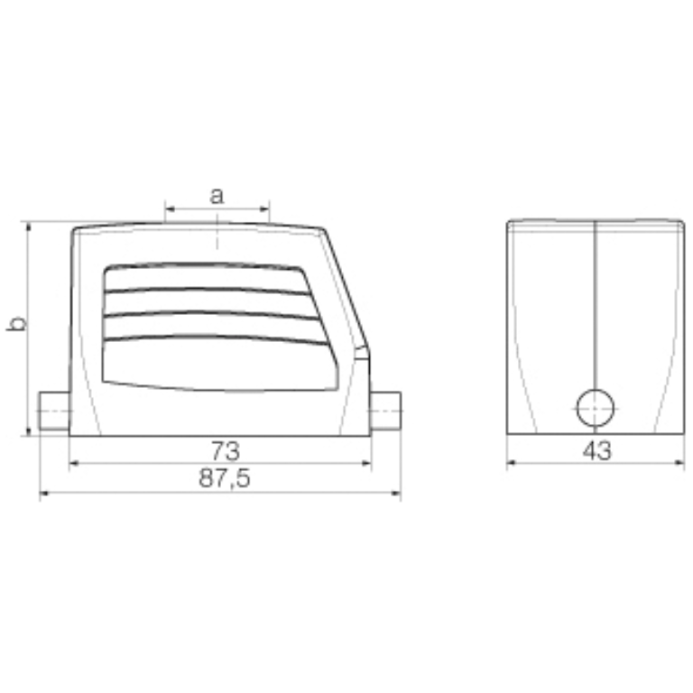 10 Pin Hood Top Entry M25