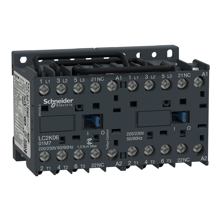  Reversing Contactor 3P 6A 24V AC +1NC