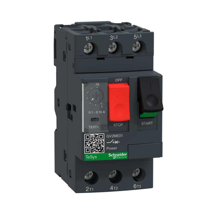 Motor Circuit Breaker 0.1 to 0.16A Push Button