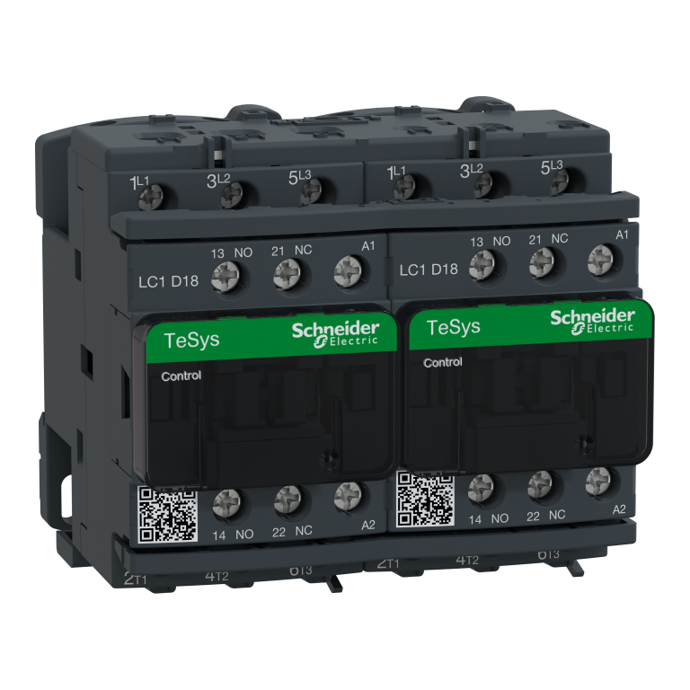 Reversing Contactor 3P (3 NO) 18A 110V AC 1+1