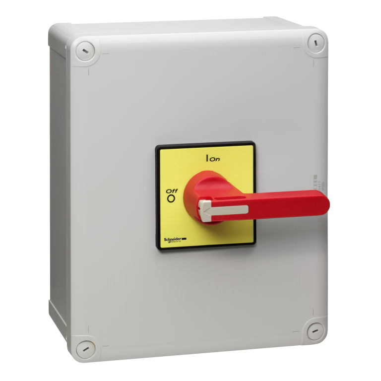 Enclosed Isolator 100A 3 Pole Red Handle