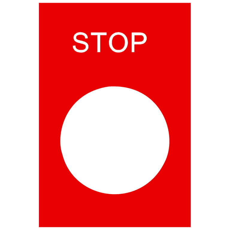 Legend Plate "STOP"