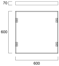 600X600 SURF MOUNT KIT