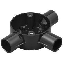 M/Tufflex 20mm PVC T-Box - Black