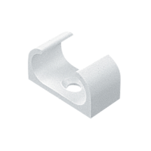 OVAL U CLIP 25MM WHITE