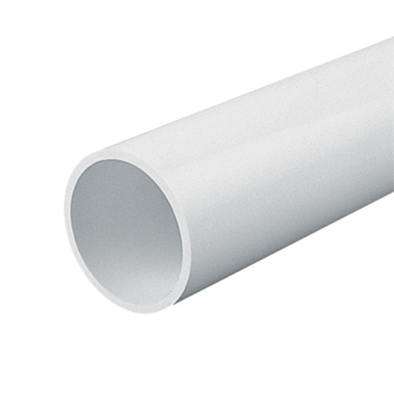 Marshall Tufflex White Heavy Gauge Round Plastic Conduit 25mm x 3m