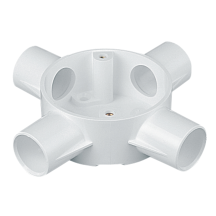 M/Tufflex 20mm PVC 4 Way Box - White